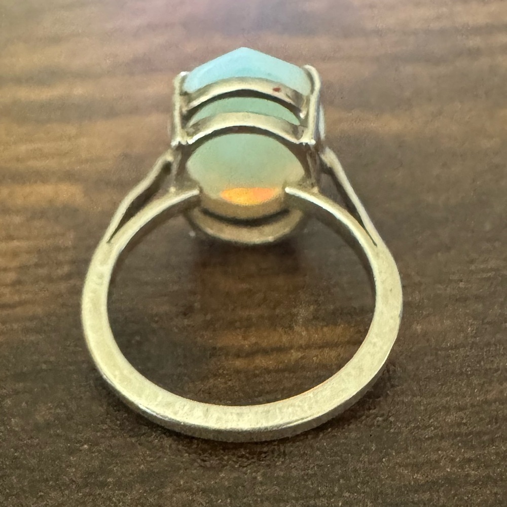 Opalite Silver 925 Ring Size 8 - image 5